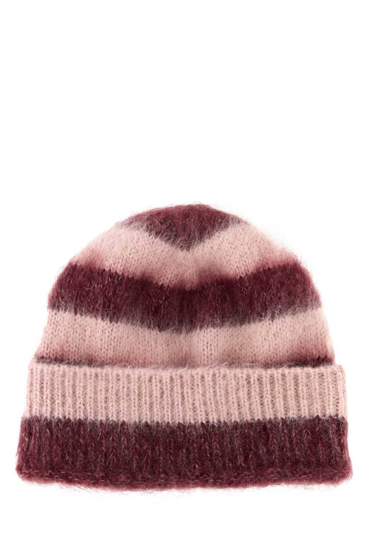 Embroidered mohair blend beanie hat MIU MIU (5HC3782CVE)