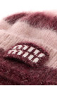 Embroidered mohair blend beanie hat MIU MIU (5HC3782CVE)