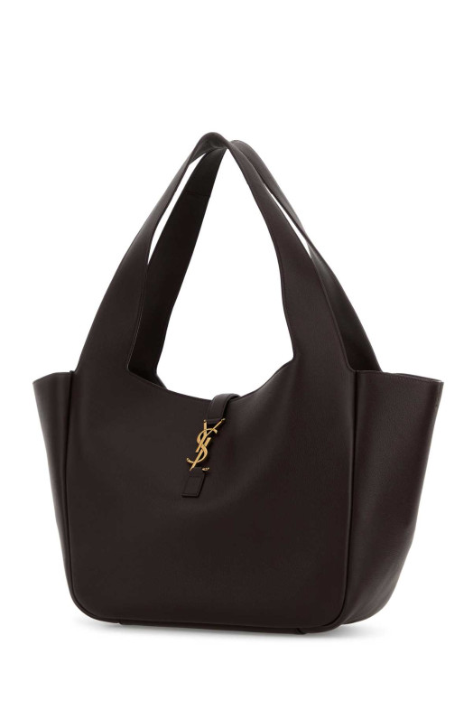 Сумка через плечо Le 5 Ã 7 Bea из сливовой кожи SAINT LAURENT (763435AAAUQ)