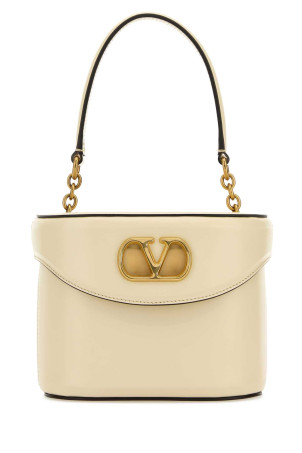 Ivory leather VLogo Signature bucket bag VALENTINO GARAVANI (7W2B0R95GCB)