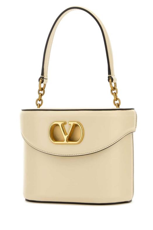 Ivory leather VLogo Signature bucket bag VALENTINO GARAVANI (7W2B0R95GCB)