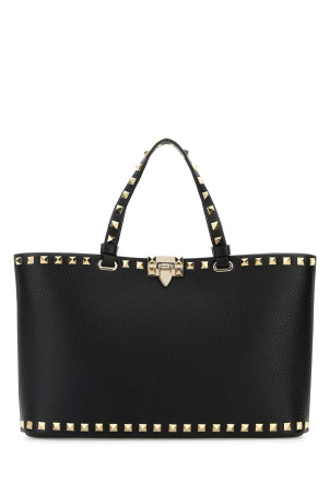 Black leather Rockstud handbag Black VALENTINO GARAVANI (7W2B0S20VSF)