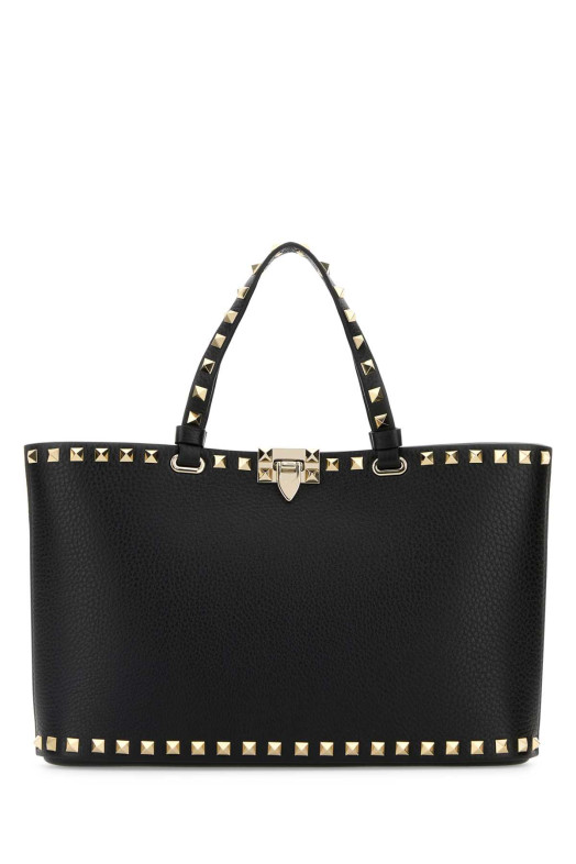 Black leather Rockstud handbag Black VALENTINO GARAVANI (7W2B0S20VSF)
