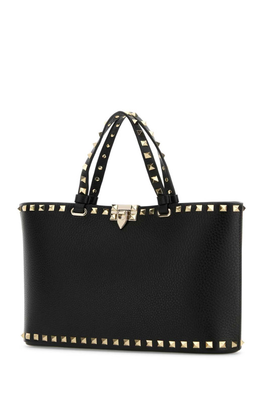 Black leather Rockstud handbag Black VALENTINO GARAVANI (7W2B0S20VSF)