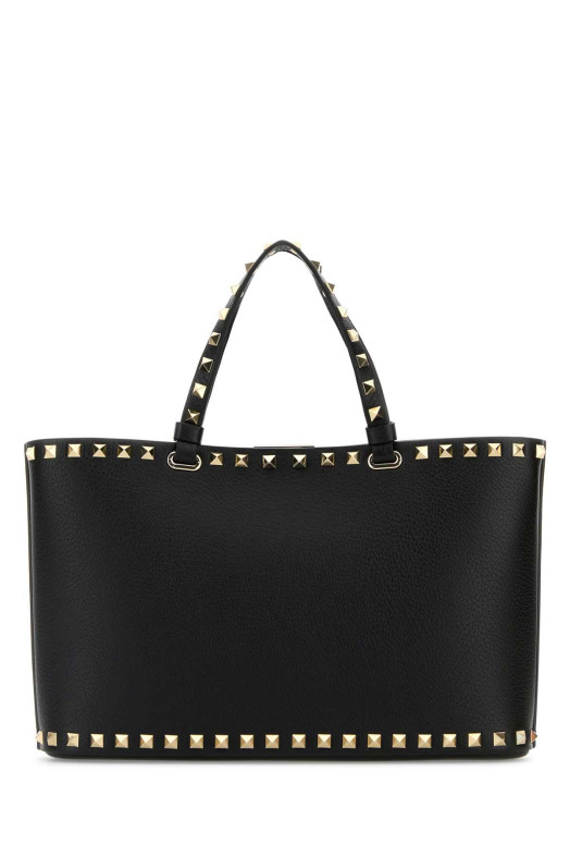Black leather Rockstud handbag Black VALENTINO GARAVANI (7W2B0S20VSF)