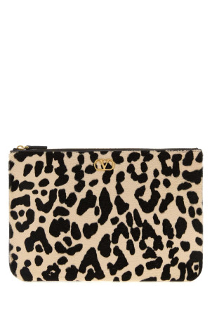 Printed calf hair VLogo Signature pouch VALENTINO GARAVANI (7W2P0AK4WIE)