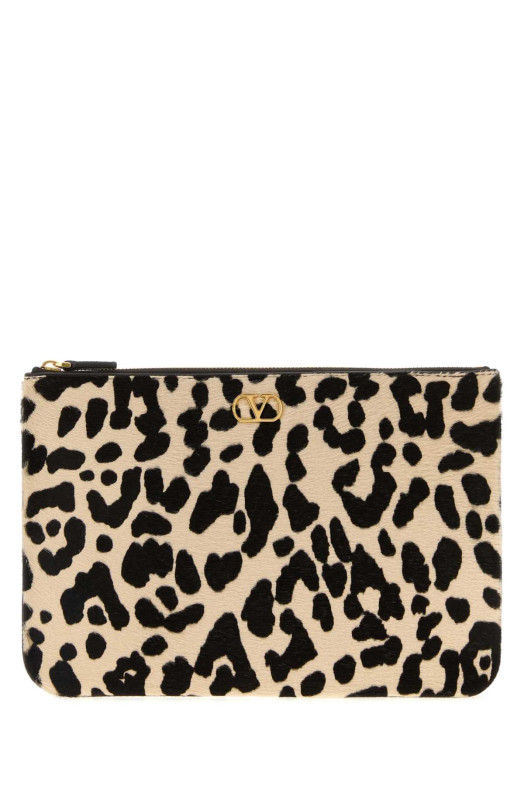 Printed calf hair VLogo Signature pouch VALENTINO GARAVANI (7W2P0AK4WIE)