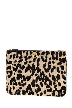 Printed calf hair VLogo Signature pouch VALENTINO GARAVANI (7W2P0AK4WIE)