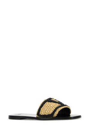Raffia VLogo Signature slippers VALENTINO GARAVANI (7W2S0LK2FUK)