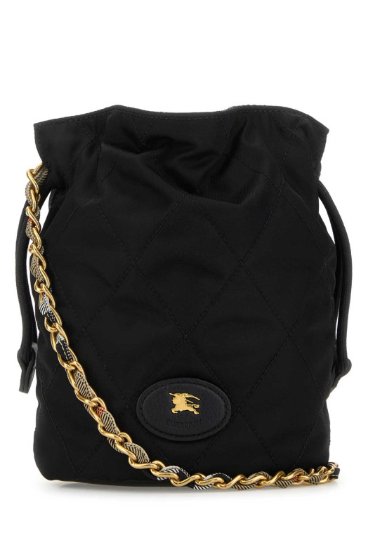 Black canvas Horseshoe bucket bag Black BURBERRY (8118449)