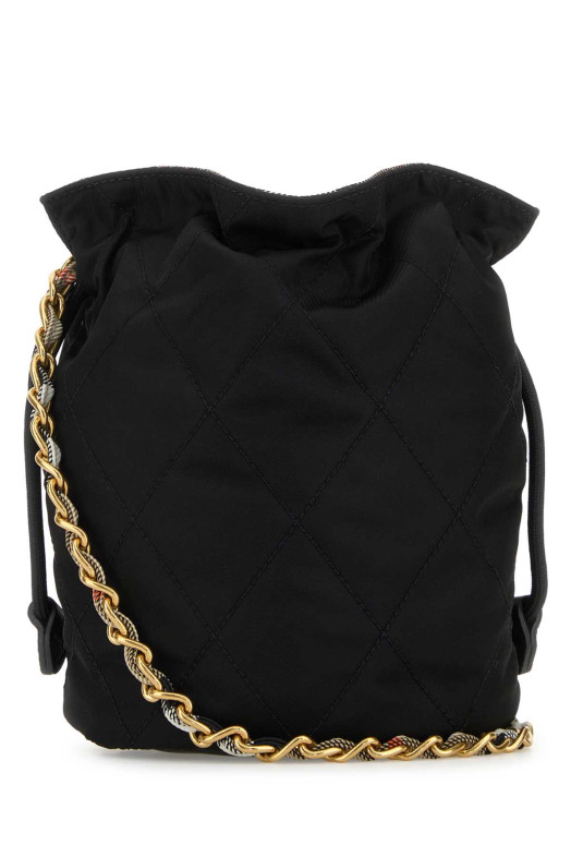Black canvas Horseshoe bucket bag Black BURBERRY (8118449)