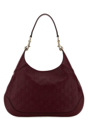 Burgundy leather shoulder bag GUCCI (834981AAEXI)