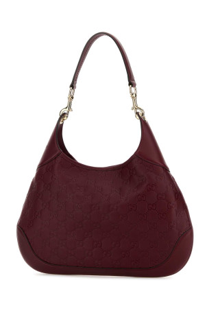 Burgundy leather shoulder bag GUCCI (834981AAEXI)