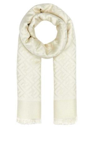 Ivory silk blend scarf FENDI (FXT069AJW7)