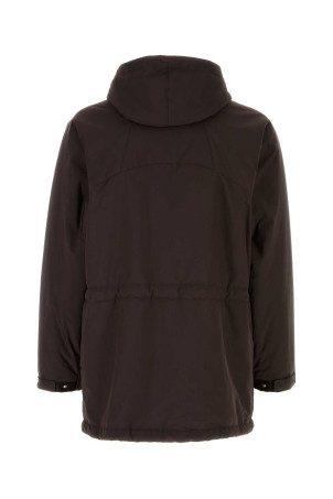 Dark brown polyester padded jacket HERNO LAMINAR (GI00178UL12838)