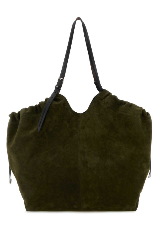 Оливково-зелена замшева сумка для покупок на шнурку MAISON MARGIELA (SB2WC0007P8572)