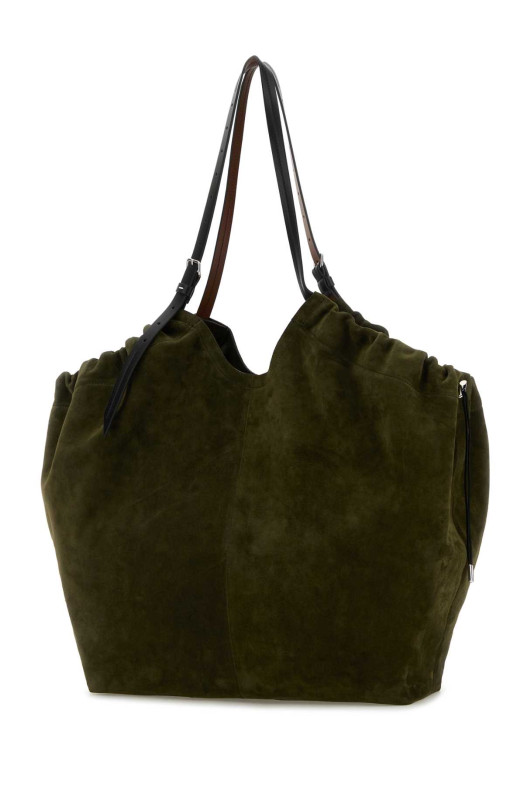 Оливково-зелена замшева сумка для покупок на шнурку MAISON MARGIELA (SB2WC0007P8572)