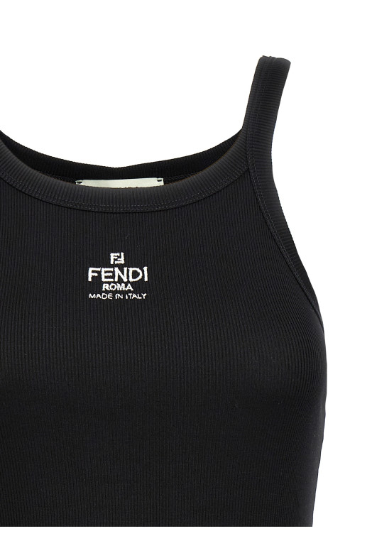 Майка с логотипом Черная FENDI FS7966ANQMF0GME
