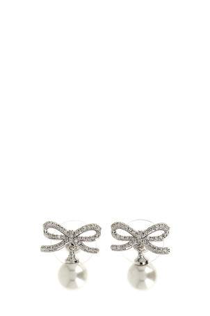 'Bow Pearl' earrings Silver