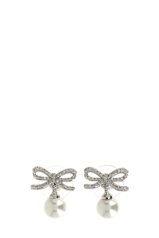 'Bow Pearl' earrings Silver