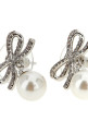'Bow Pearl' earrings Silver