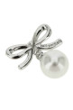 'Bow Pearl' earrings Silver