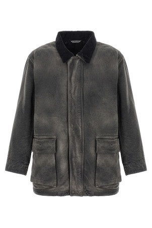 Removable collar jacket Black