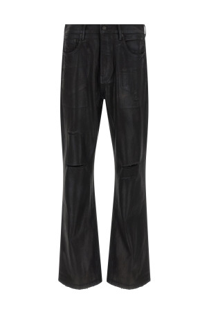 'P026 Rinsed Foil Boot' jeans Black