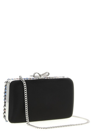 'Multi Crystal Chainmail' clutch Multicolor