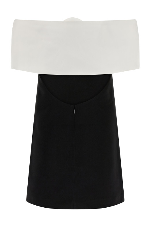 Платье «Black Crêpe Flower Mini» Черно-серое RS26180SBBLACK