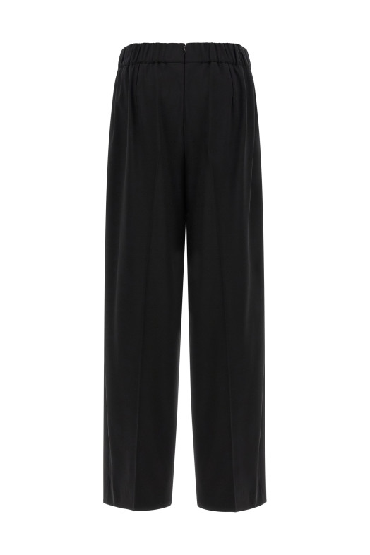 Брюки с широкими брючинами Черные DOLCE & GABBANA FTC6ZTFUBAJN0000