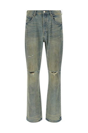 'P026 Dirty Fade Rip Boot' jeans BLUE