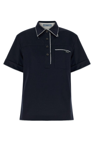 Double-layer polo shirt Blue