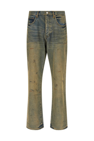 'P011 Dirty Oil Repair' jeans Yellow