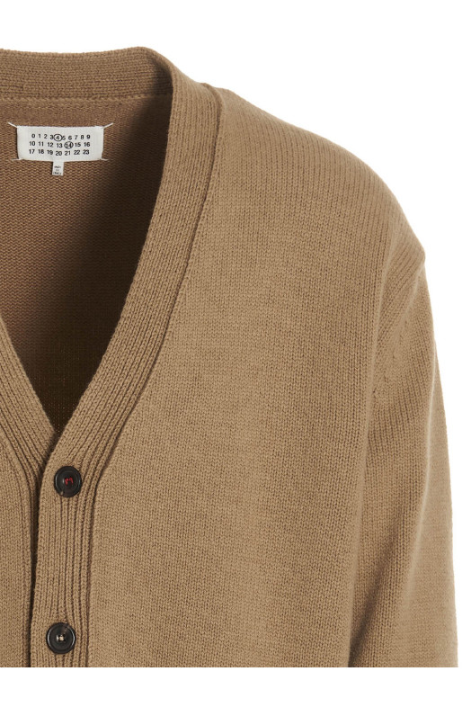Шерстяной кардиган Бежевый MAISON MARGIELA SI1GP0003S18064106F
