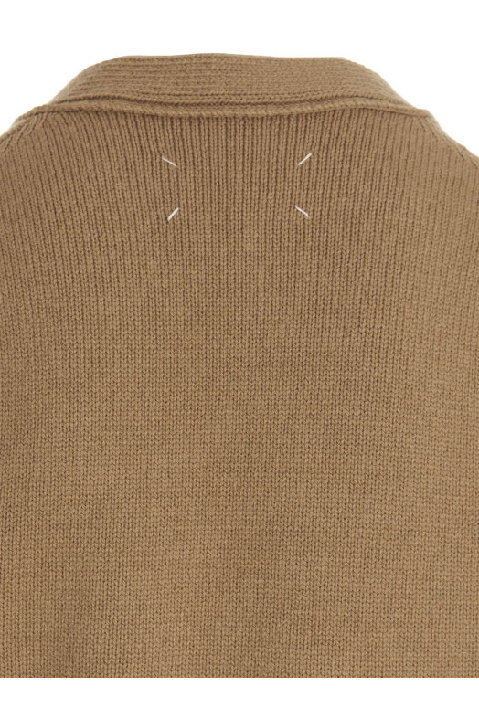 Шерстяной кардиган Бежевый MAISON MARGIELA SI1GP0003S18064106F