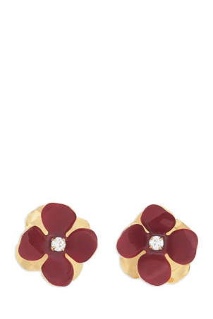 'Flower Pop' earrings Bordeaux