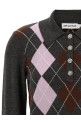 'Grey Argyle Lightweight' sweater Gray