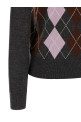 'Grey Argyle Lightweight' sweater Gray