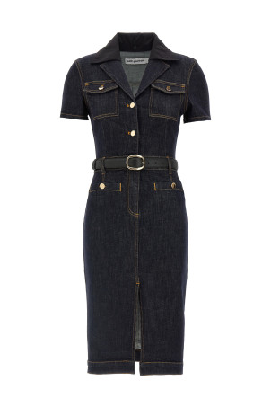 'Indigo Denim Midi' dress Blue