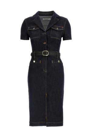 'Indigo Denim Midi' dress Blue