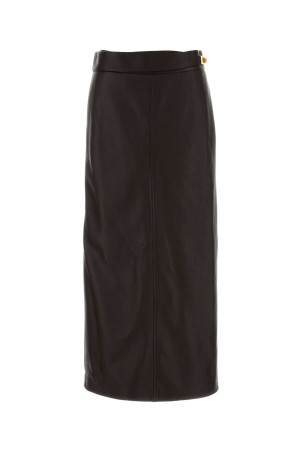 Dark brown leather skirt SALVATORE FERRAGAMO (13H577788298)