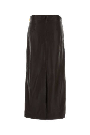 Dark brown leather skirt SALVATORE FERRAGAMO (13H577788298)