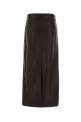 Темно-коричнева шкіряна спідниця SALVATORE FERRAGAMO (13H577788298)