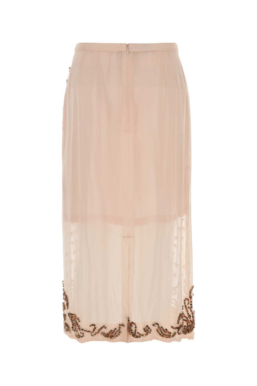 Пастельно-розовое вискозное платье Sokna skirt DRIES VAN NOTEN (2520108702314)