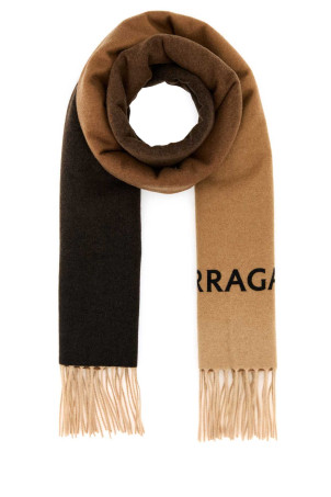 Brown cashmere scarf SALVATORE FERRAGAMO (320796770202)