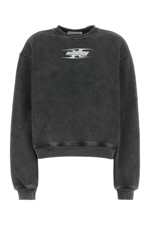 Dark grey cotton sweatshirt T BY ALEXANDER WANG (4CC4241513)