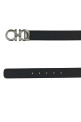 Black leather reversible belt Black SALVATORE FERRAGAMO (675542780544)