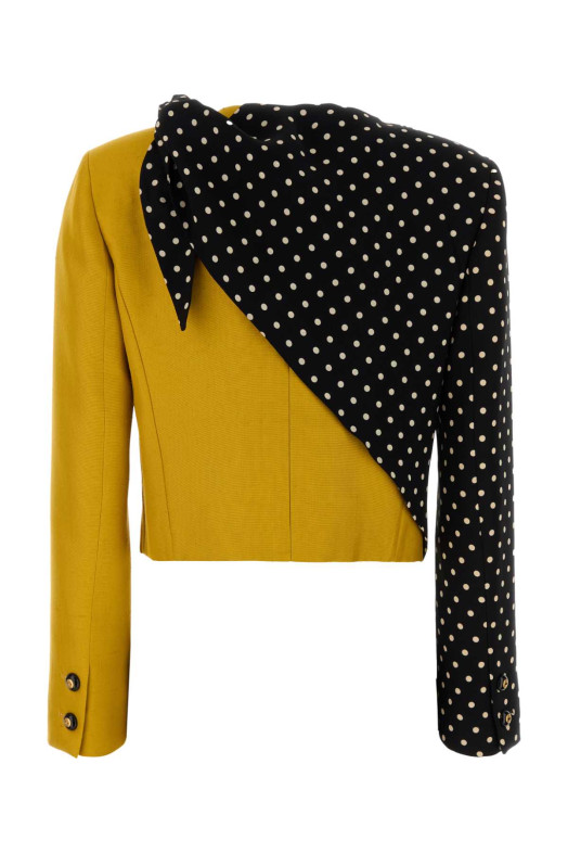 Ochre silk blazer VALENTINO GARAVANI (7B0CE4S590G)