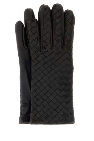 Dark brown leather gloves BOTTEGA VENETA (804439V0171)